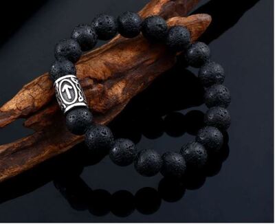 Original Tulsi OM Beads Bracelet with Sky Blue Natural Stone -  shrikrishnastore.com